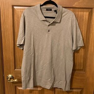 Theory Polo Shirt in Beige Taupe